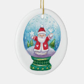 Niedliche Weihnachtsschneeglobe Weihnachtsmann, St Keramik Ornament (Rechts)