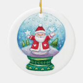 Niedliche Weihnachtsschneeglobe Weihnachtsmann, St Keramik Ornament (Hinten)