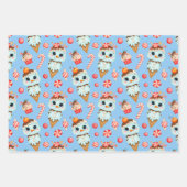 Niedliche Weihnachtsschneemann Eiscreme und Candy Geschenkpapier Set (Vorderseite 2)