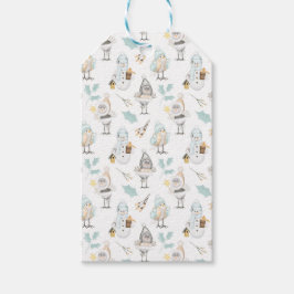 Niedliche Weihnachtsschneemännchen-Tags Geschenkanhänger