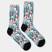 Niedliche Weihnachtsschneemänner Socken (Rechts)