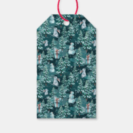 Niedliche Weihnachtsschneemänner, Weihnachtsbaumen Geschenkanhänger