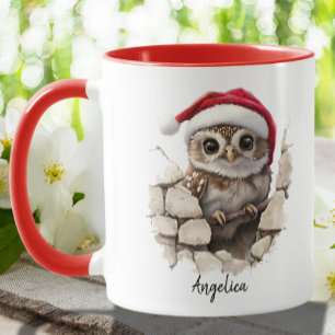 Niedliche Weihnachtsschüssel mit Weihnachtsmannmüt Tasse