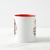 Niedliche Weihnachtsschüssel mit Weihnachtsmannmüt Tasse (Zentrum)