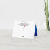 Niedliche Weihnachtssleigh und Birdie Grußkarte Feiertagskarte (Rückseite)