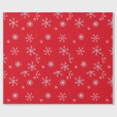 Niedliche Weihnachtssnowflakes Geschenkpapier (Flach)