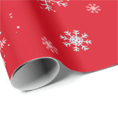Niedliche Weihnachtssnowflakes Geschenkpapier (Rolleneckpunkt)
