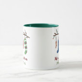 Niedliche Weihnachtssocken Weihnachtsgeschenk Tasse (Zentrum)