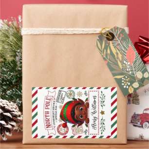 Niedliche Weihnachtssonderlieferung von Sant Rechteckiger Aufkleber