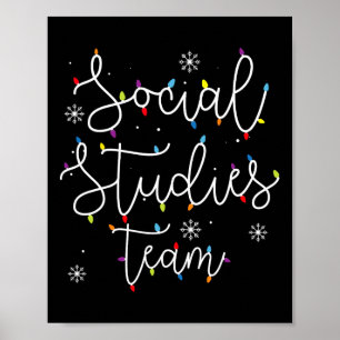Niedliche Weihnachtssozialstudien Team X-mas Light Poster