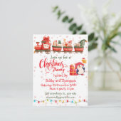 Niedliche Weihnachtsspielzeugbahn Foto Weihnachtsk Feiertagskarte (Stehend Vorderseite)