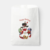 Niedliche Weihnachtsspielzeuge mit Snowman-Tasche Geschenktütchen (Vorderseite)