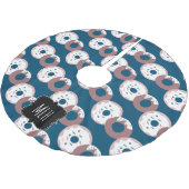 Niedliche Weihnachtssprinkles Polyester Weihnachtsbaumdecke (Schrägansicht)