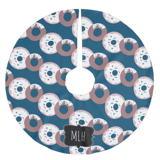 Niedliche Weihnachtssprinkles Polyester Weihnachtsbaumdecke (Vorderseite)