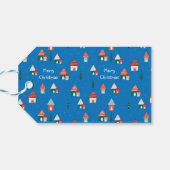 Niedliche Weihnachtsstadt Geschenkanhänger (Rückseite Horizontal)