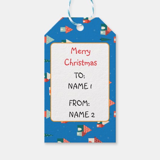 Niedliche Weihnachtsstadt Geschenkanhänger (Vorderseite)