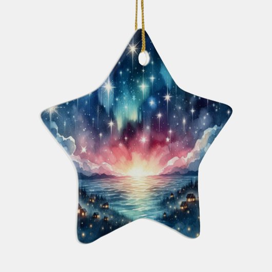 Niedliche Weihnachtssternförmige Ornament, Sternen Keramik Ornament (Rechts)