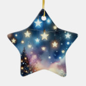 Niedliche Weihnachtssternförmige Ornament, Sternen Keramik Ornament (Hinten)