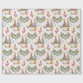 Niedliche Weihnachtssternte mit Grün Geschenkpapier (Flach)