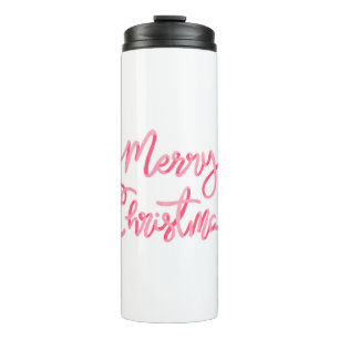 Niedliche Weihnachtsstickertypografie, Thermosbecher
