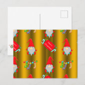 Niedliche Weihnachtsstürme auf Gold Postkarte (Vorne/Hinten)