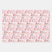 Niedliche Weihnachtsstürme in der Liebe Geschenkpapier Set (Vorderseite)