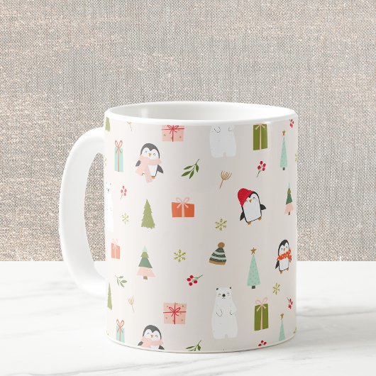 Niedliche Weihnachtssymbole Kaffeetasse