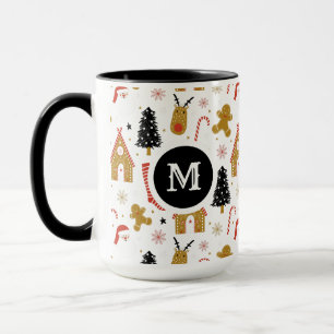 Niedliche Weihnachtssymbole Muster Tasse