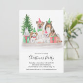 Niedliche Weihnachtstiere Katze Katze Welpe Kätzch Einladung (Stehend Vorderseite)