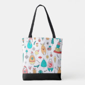 Niedliche Weihnachtstiere Nahtlose Muster Tasche (Rückseite)