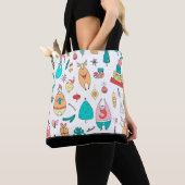 Niedliche Weihnachtstiere Nahtlose Muster Tasche (Von Nahem)