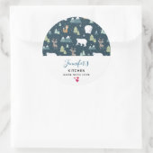 Niedliche Weihnachtstiere Rustikale Küche Runder Aufkleber (Tasche)