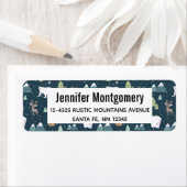 Niedliche Weihnachtstiere Rustikales Muster (Insitu)