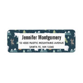 Niedliche Weihnachtstiere Rustikales Muster (Vorne)