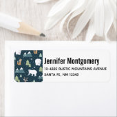 Niedliche Weihnachtstiere Rustikales Muster (Insitu)