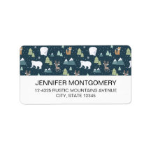 Niedliche Weihnachtstiere Rustikales Muster