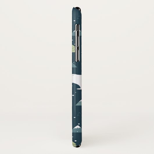 Niedliche Weihnachtstiere Rustikales Muster Case-Mate iPhone Hülle (Hinten/Links)