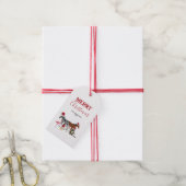 Niedliche Weihnachtstiere Weihnachtsmannmützen Lig Geschenkanhänger (Mit Garn)