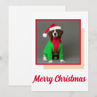 Niedliche Weihnachtstierkarte für Freunde und Fami Feiertagskarte