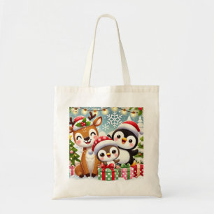 Niedliche Weihnachtstiertasche Tragetasche