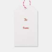 Niedliche Weihnachtstots mit dem Geschenktag von F Geschenkanhänger (Rückseite)