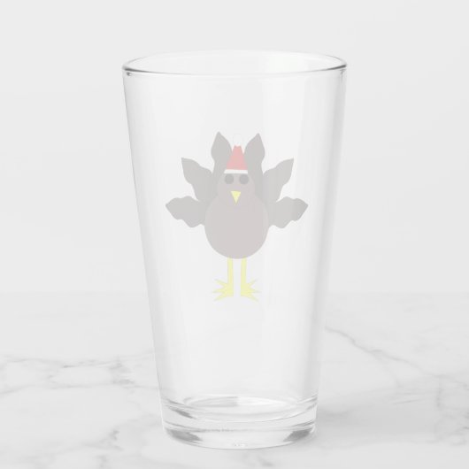 Niedliche WeihnachtsTürkei Glas (Rückseite)