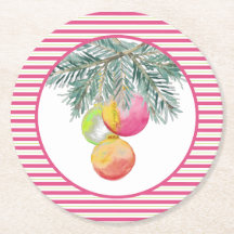 Niedliche WeihnachtsUntersetzer Rosa und Grün