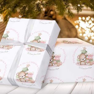 Niedliche Weihnachtsverpackung für Baby Girl Geschenkpapier