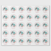 Niedliche Weihnachtsverpackung für Kinder | Name Geschenkpapier (Flach)