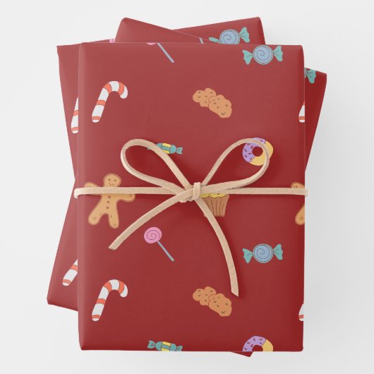 Niedliche Weihnachtsverpackungen Geschenkpapier Set (Beispiel)