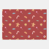 Niedliche Weihnachtsverpackungen Geschenkpapier Set (Vorderseite)