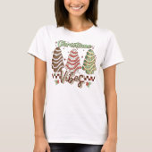 Niedliche Weihnachtsvibes Treppe Kuchen Moderner U T-Shirt (Vorderseite)
