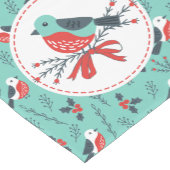 Niedliche Weihnachtsvögel und Winterfolienmuster Kurzer Tischläufer (Ecke)