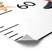 Niedliche Weihnachtswachstumstabelle Poster (Ecke)